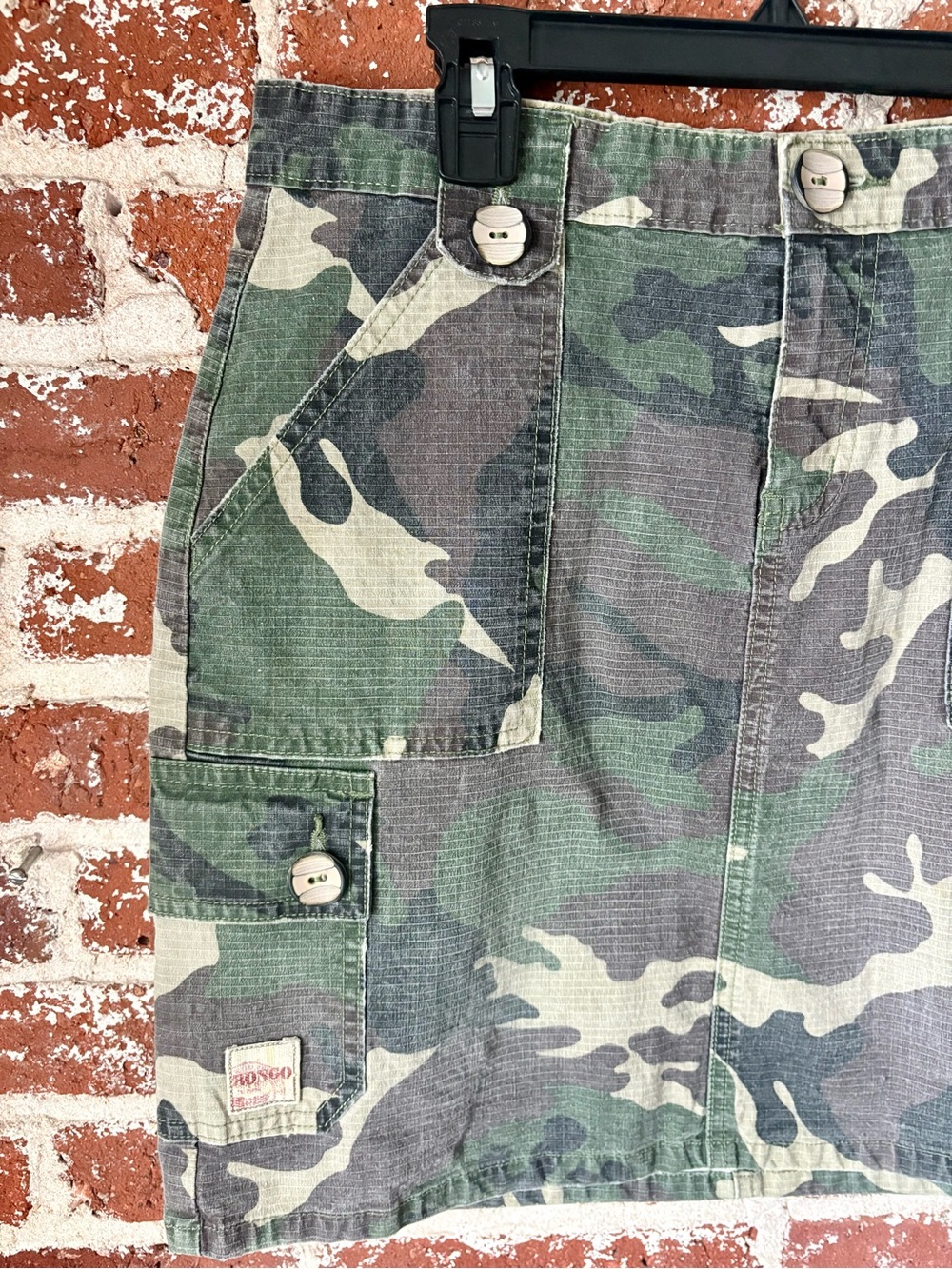 Y2K Bongo Camo Cargo Mini Skirt - Picture 2 of 5
